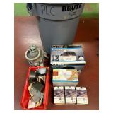 Brute Trash Can, LED Area and Wall Light, Etc.