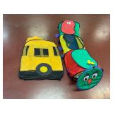 Kids collapsible School bus and tunnel