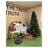 Assorted Christmas tree and decoration