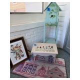 Bird House Plant Stand, Step Stool, and 2ï¿½x 3ï¿½ rug