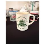 Greentown Glass Mug, Seiberling Mansion Mug, etc