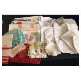 Assorted Napkins, Tablecloths, and Placemats