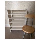 Shoe Shelves and chair