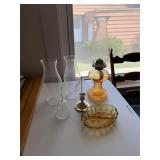 Oil Lamp, Hurricanes, Bell, Glassware