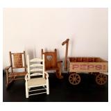 Small Rocking Chairs and Wagon