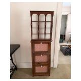 Vintage 3-tier Wooden Storage Bin and Wall Display