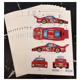 Original drawing of Dick Barbour 1979 Winning Car