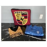 Porsche and Ferrari clothing and pillow