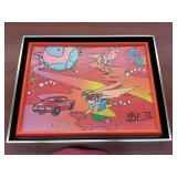 Original Peter Max Painting Datsun 1200