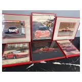 6 Red Porsche Photos Framed