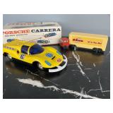Porsche battery car & metal semi