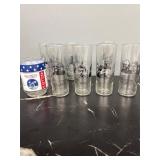 Race team drinking glasses