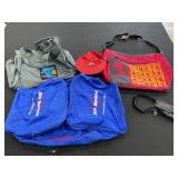 3 Race bags and hat