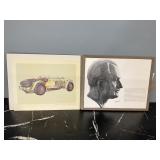 Possibly Lithograph Mercedes 55k, Ferdinand Porsch