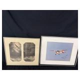 2 Airplane Framed Photos