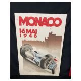 Monaco poster on foam board