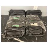 8 leather Fanny packs & 2 toiletry bgs