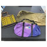 2 Porsche bags and army duffle
