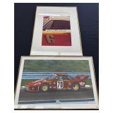 2 framed race cars