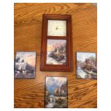 Thomas Kinkane Clock W/ Changeable Seasonal Photos