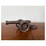 Vintage Steel Artillery Field Cannon Model