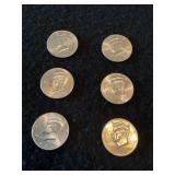 6 Half Dollars