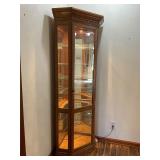 Corner lighted curio