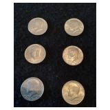 6 Half Dollars