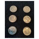 6 Half Dollars