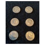 6 Half Dollars