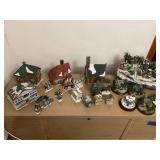 Assorted Christmas Village Houses