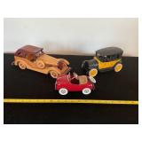 Wood car, cast iron car, pedal car