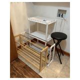 Shoe racks, stool, shelving unit