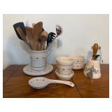 Green Longaberger Pottery