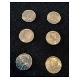6 Half Dollars