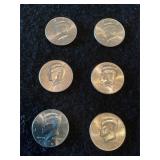 6 Half Dollars