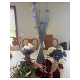 Ball Jar, Wooden Roses, and Artificial Flowers