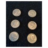 6 Half Dollars