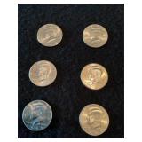 6 Half Dollars