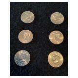 6 Half Dollars
