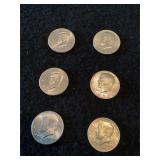 6 Half Dollars