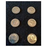 6 Half Dollars