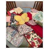 Place Mats, Napkin Rings, and Table Cloths
