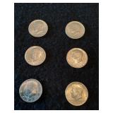 6 Half Dollars