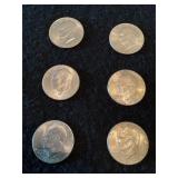 6 Silver Dollars
