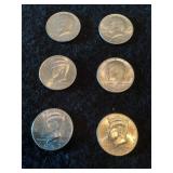 6 Half Dollars