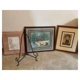 Framed Artwork with Easel