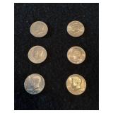 6 Half Dollars