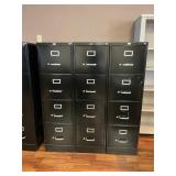 3 - four drawer letter filling cabinets