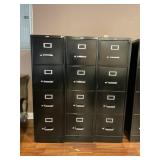 3-Four drawer letter filling cabinets with keys